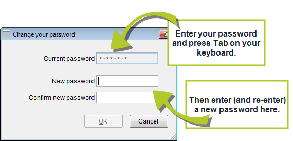 Change an employee password